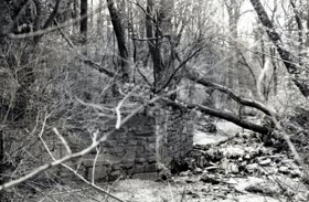 Footing for bridge across Coquelin Run