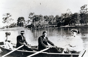 Couples boating