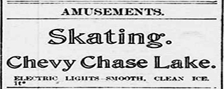 Newspaper Advertisement for Skating on Chevy Chase Lake