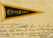 Postcard, Chevy Chase Seminary, sent in1907. CCHS 500.15.12